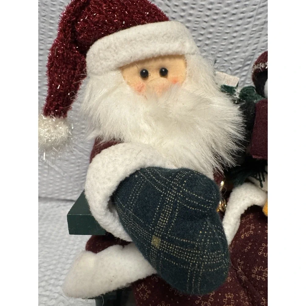 Santa And Penguin Sitting On A Rocker. 7 X‎ 11 X 8 Centerpiece Or Decor